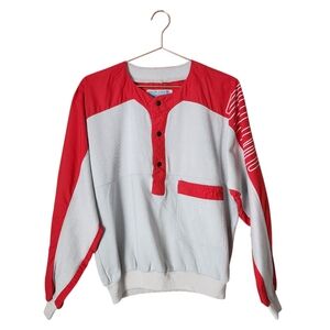 LUTHA x VINTAGE South Pacific jersey long sleeve‎ top red grey